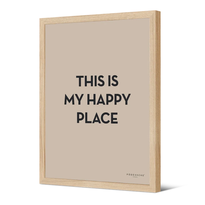 Affiche ou affiche encadrée Happy Place