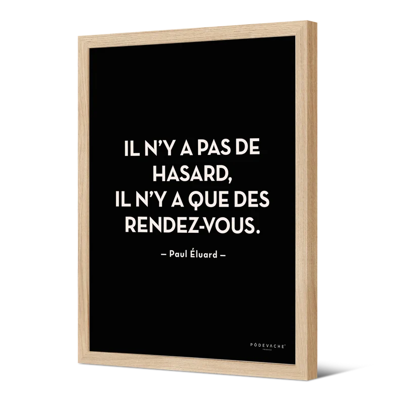 Affiche ou affiche encadrée Hasard