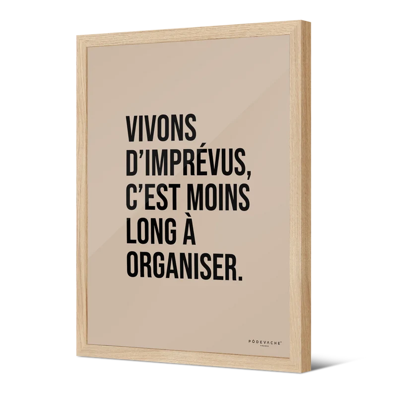 Affiche ou affiche encadrée Imprévus