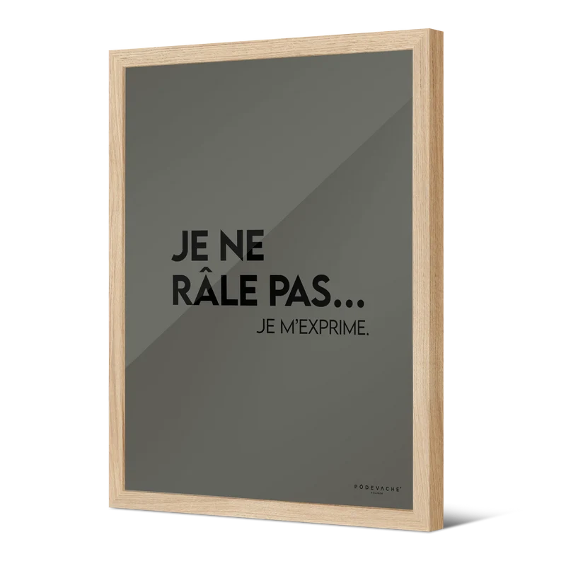 Affiche ou affiche encadrée Je ne Rale Pas