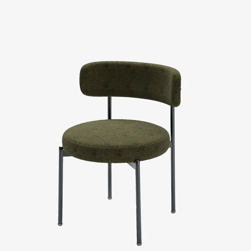 Lot de 2 chaises de table velours vert Scarlett