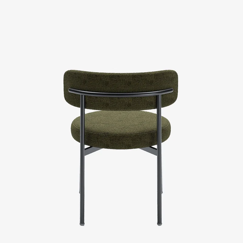Lot de 2 chaises de table velours vert Scarlett