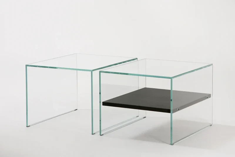 Table d'appoint Zen 2 Brothers | verre trempé extra-clair — Adentro Studio