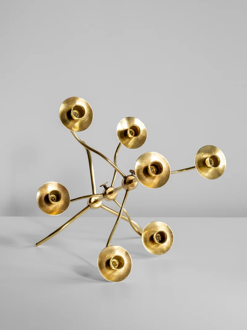 Medium Mid-Century Brass Candelabra