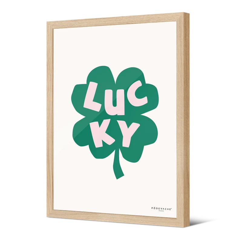 Affiche ou affiche encadrée Lucky