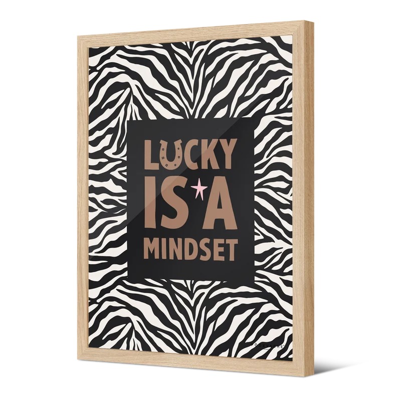 Affiche ou affiche encadrée Lucky Mindset