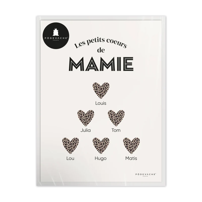 Affiche personnalisée Petits Coeurs