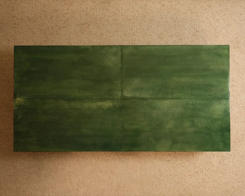 Green parchment table