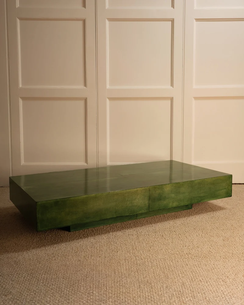 Green parchment table