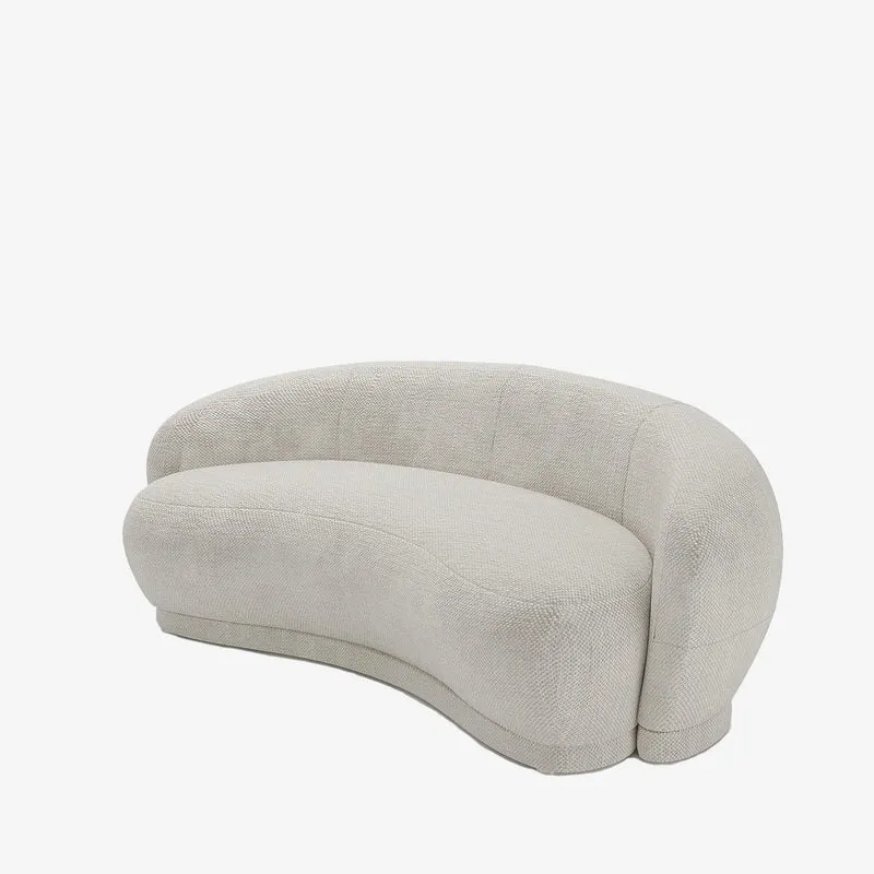 Canap 3-4 places en tissu chenille cr me Bianca