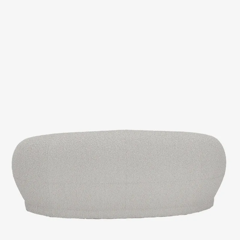 Canap blanc tissu bouclette Bianca
