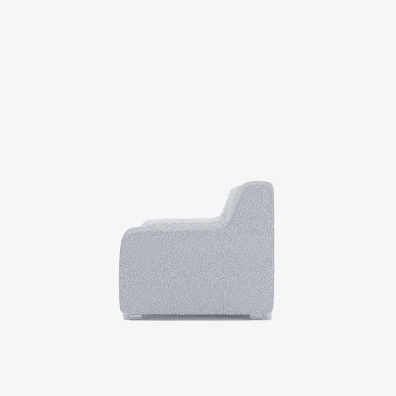 Canap blanc tissu bouclette Garance