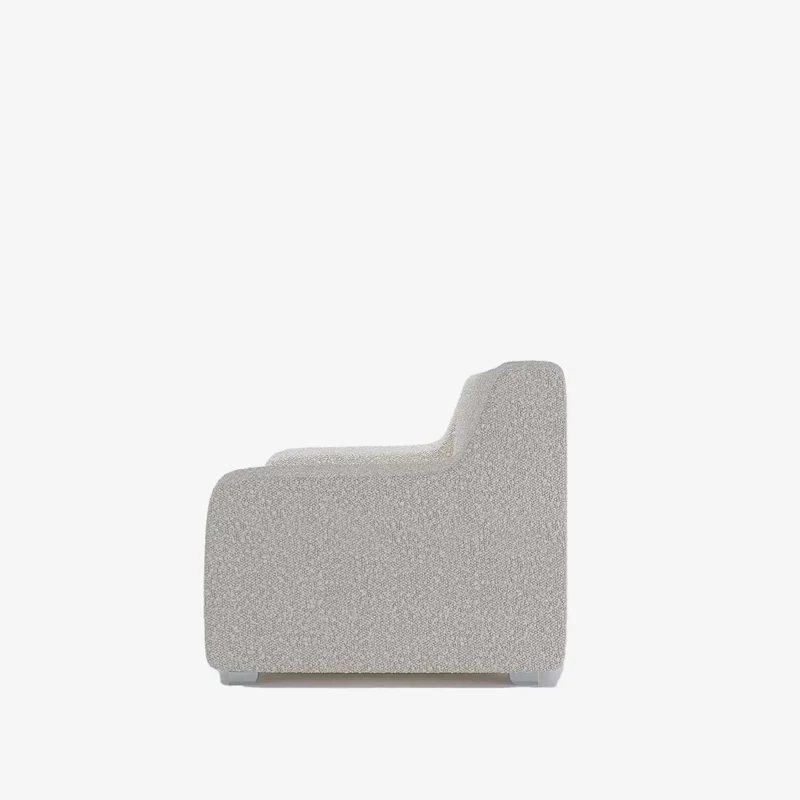 Canap couleur cr me tissu bouclette Garance