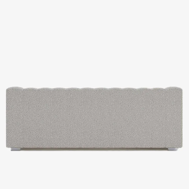 Canap couleur cr me tissu bouclette Garance