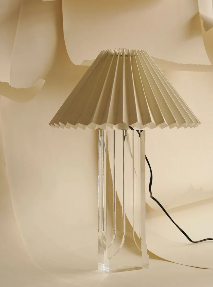 Vintage Art Deco "Ghost" Acrylic Table Lamp