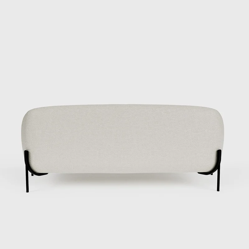 Joyce Canap design arrondi tissu chenille blanc