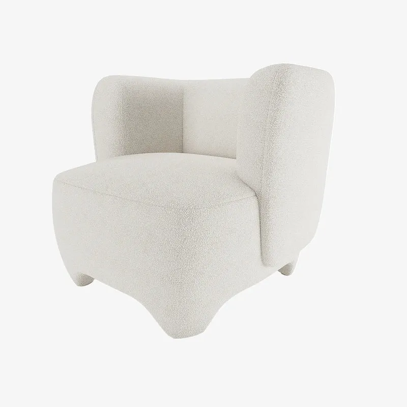 NOA - Fauteuil en laine boucl e crue