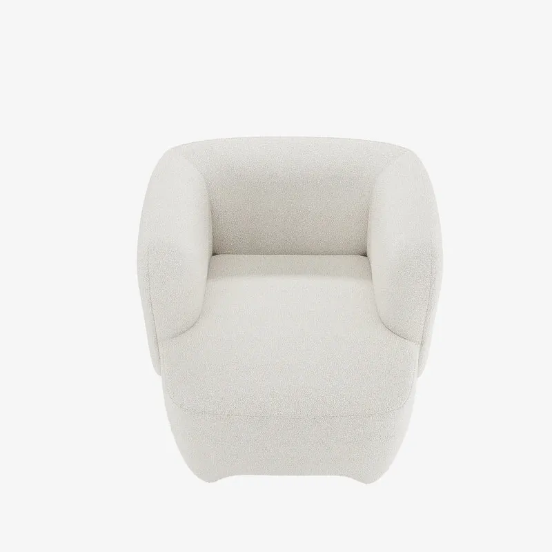 NOA - Fauteuil en laine boucl e crue