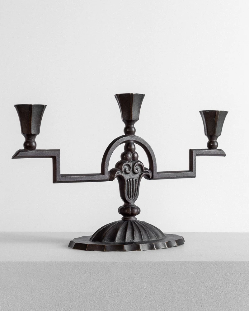 Art Deco Bronze Candelabras, 1930s