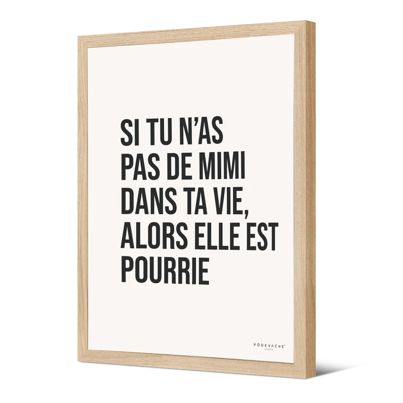 Affiche ou affiche encadrée Mimi