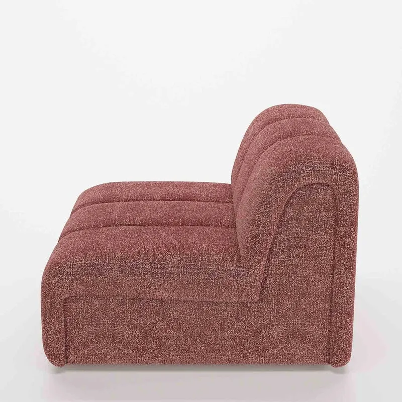 Canap modulable en tissu bouclette rose H l ne