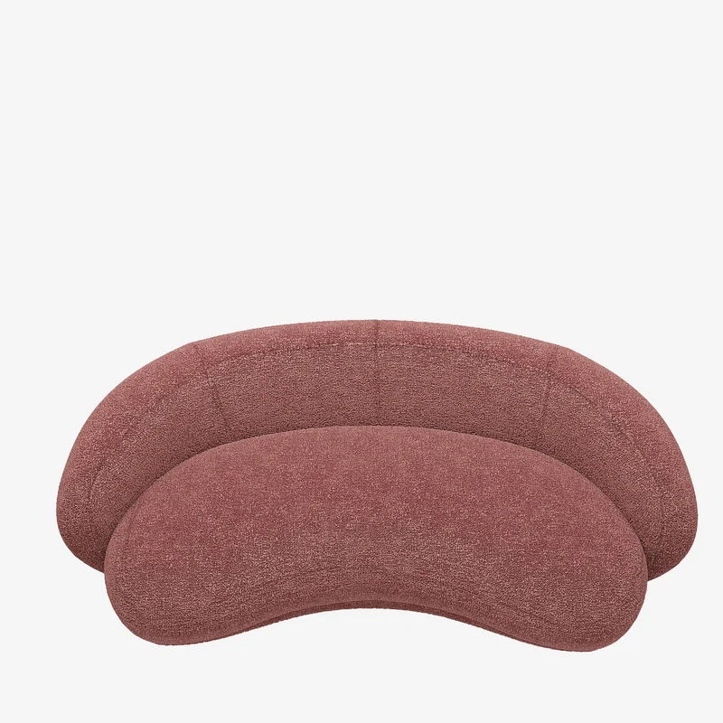 Canap tissu bouclette rose Bianca
