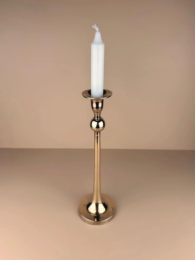 Postmodern Brass Candleholder