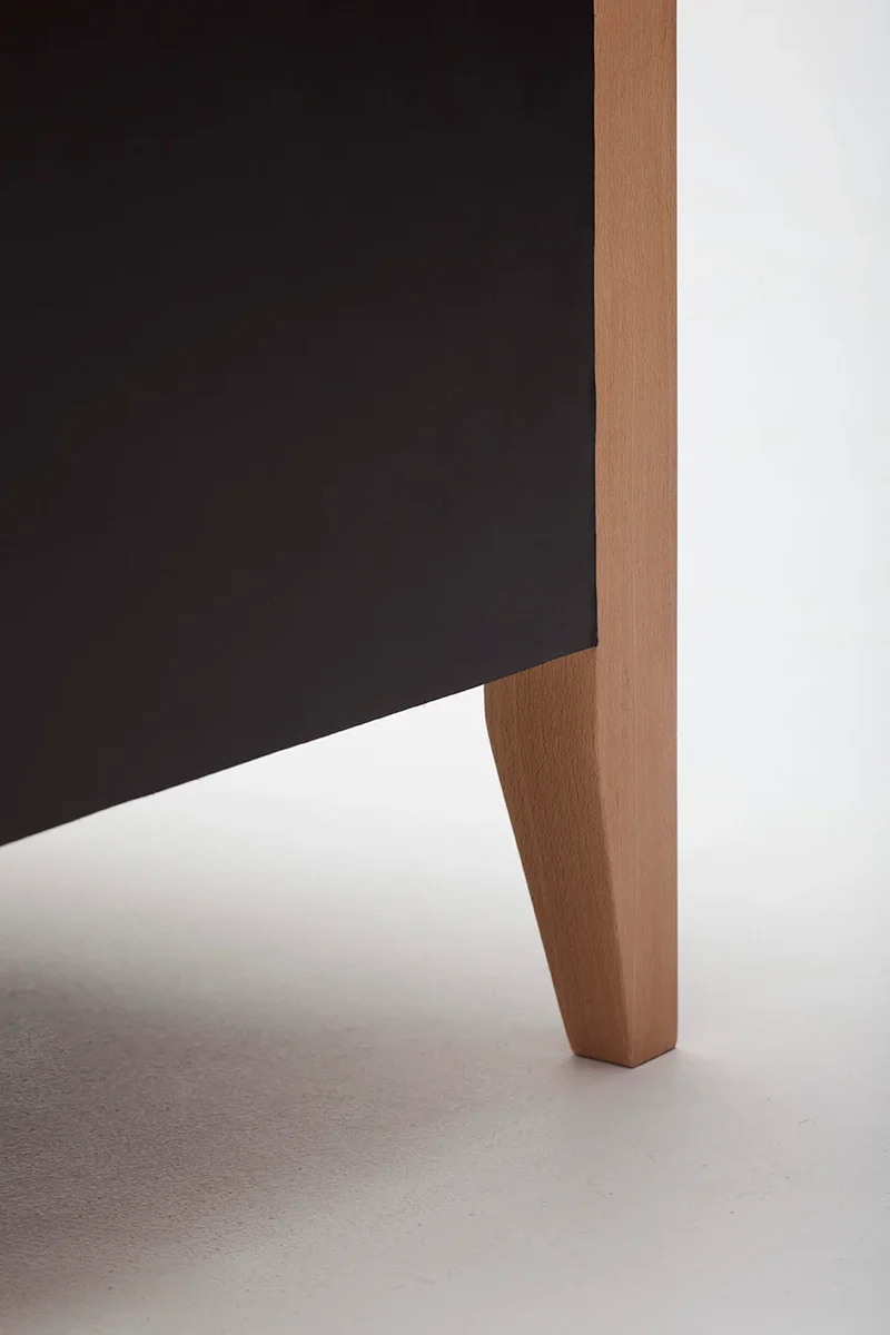 Fauteuil Resident | Hêtre massif, Cuir et Laine