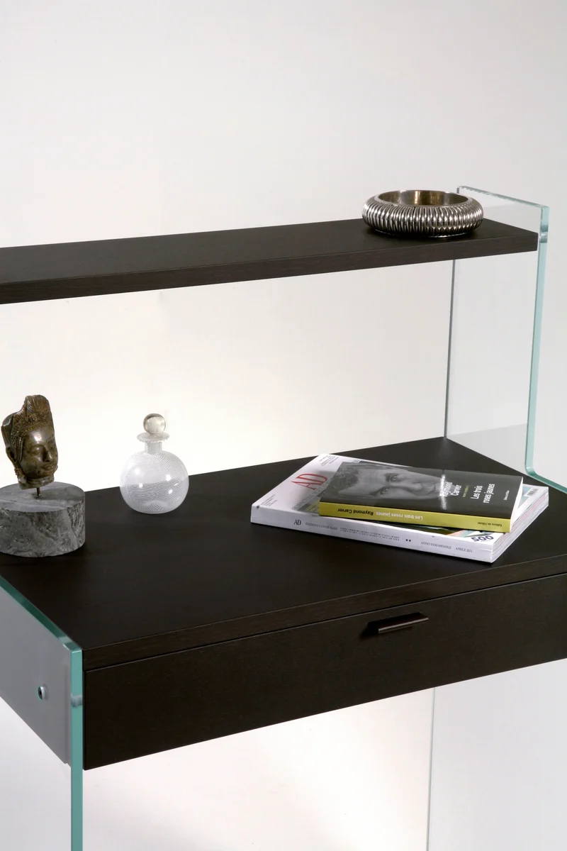 Console Bureau Zen 9 Bonheur du Jour | Verre et Bois