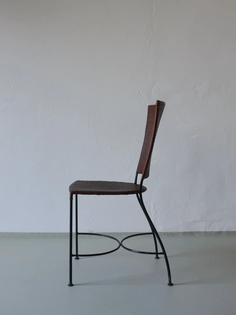 4 Wrought Iron Chairs, Belgium 80s