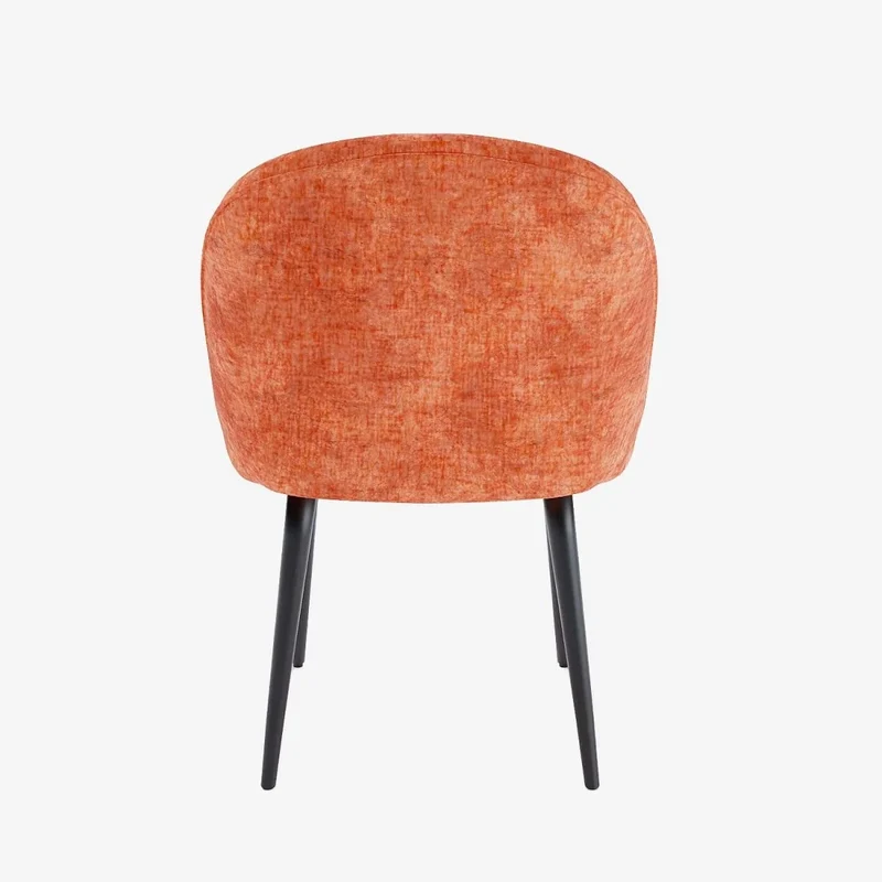 Lot de 2 chaises en velours & métal noir