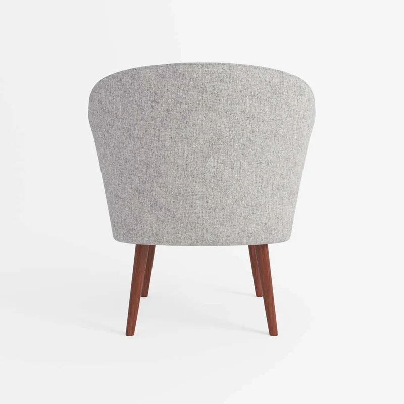 Petit fauteuil de salon en tissu gris