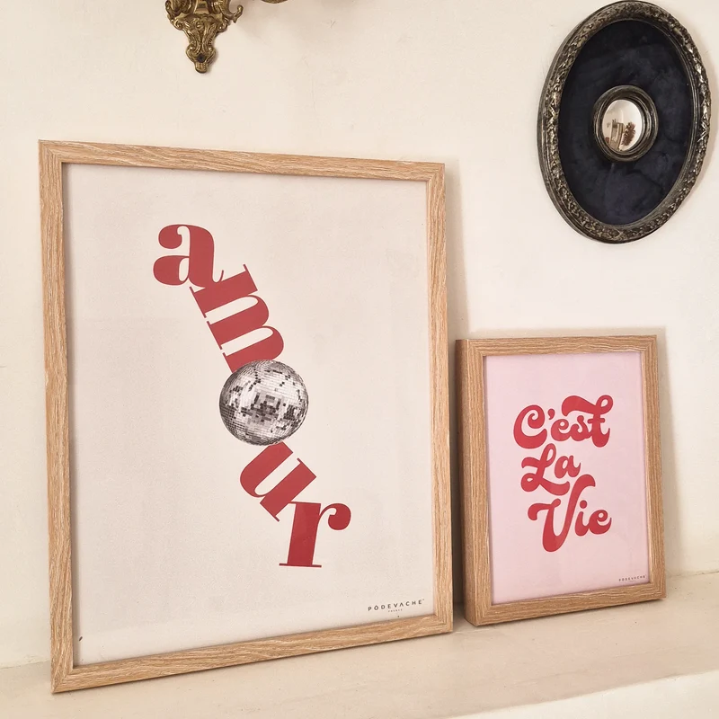 Affiche ou affiche encadrée Amour
