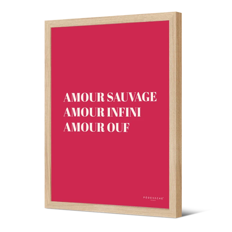 Affiche ou affiche encadrée Amour Sauvage