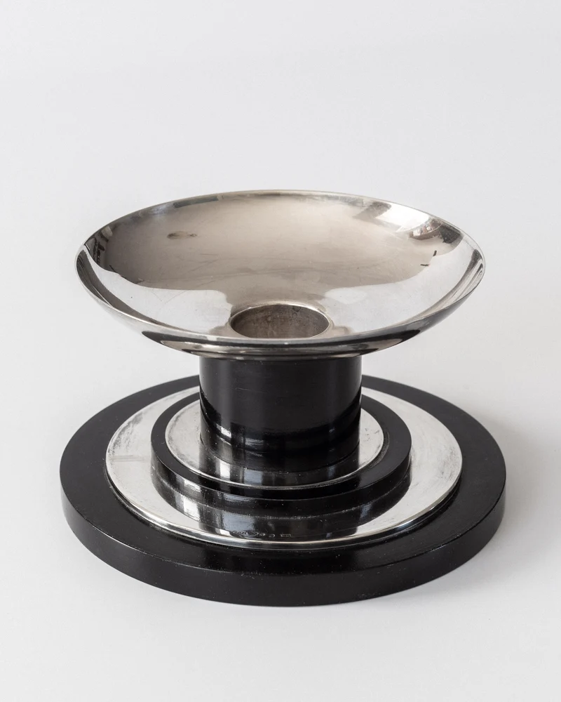 Modernist Sterling Silver Candleholders, 1934