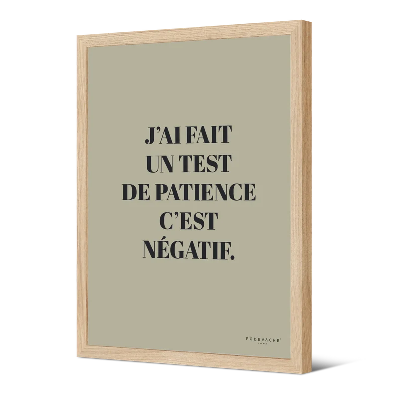 Affiche ou affiche encadrée Patience
