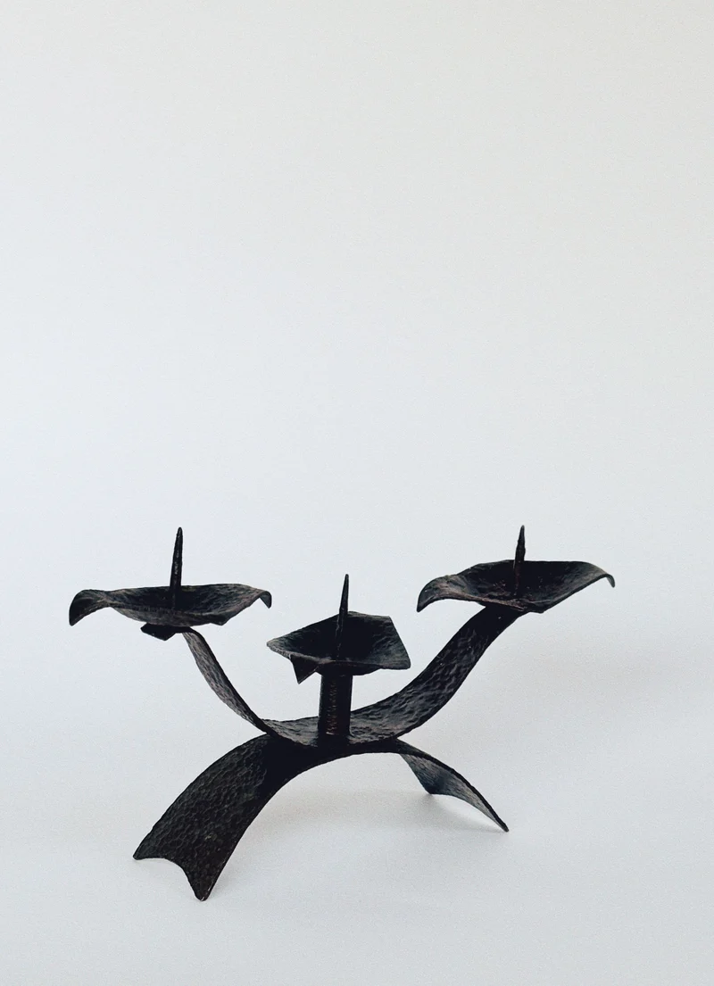 3 Arm Metal Candleholder