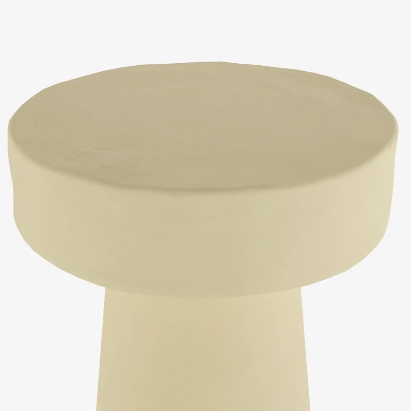 Petite table d appoint ronde design en magn sie cr me An mone