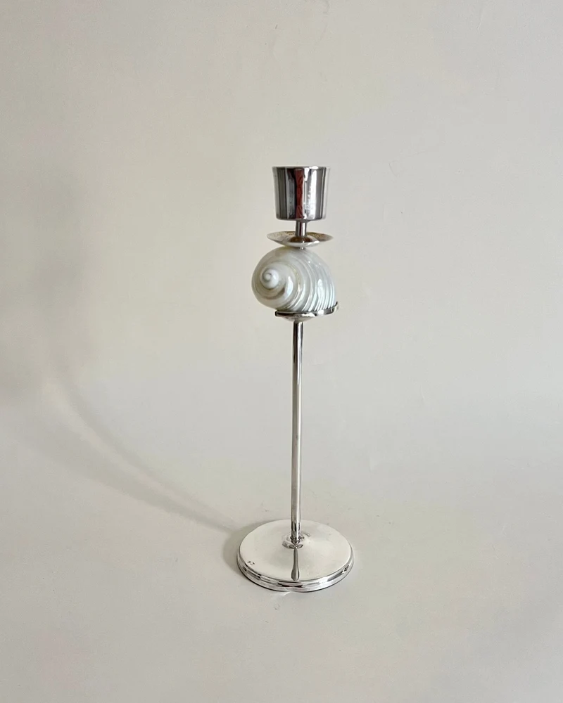 Silver Spiral Candleholder