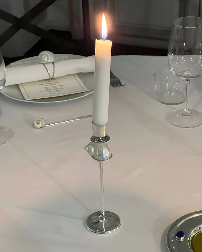Silver Spiral Candleholder