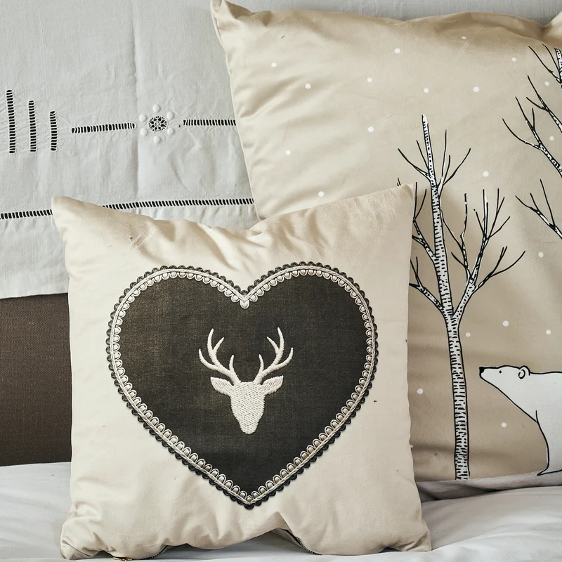 Coussin Velours Hinter Schwarze