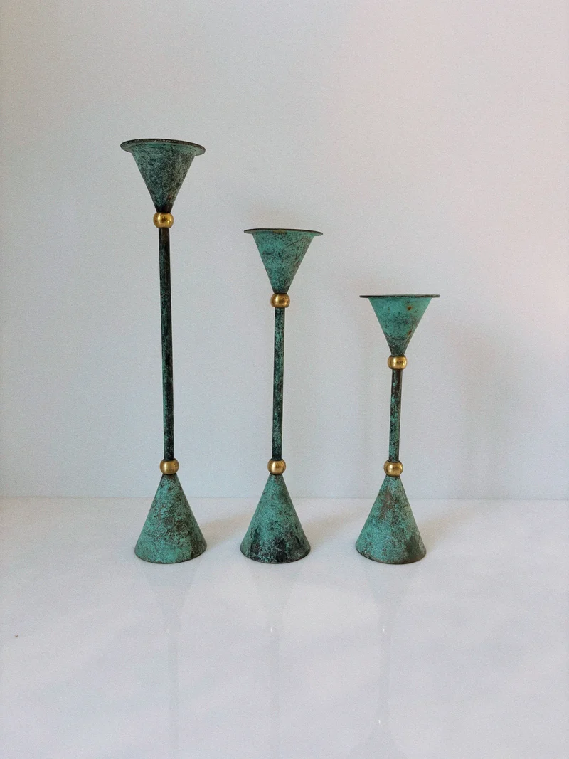 Set of 3 Postmodern Candleholders