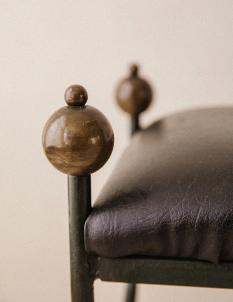 Mid-Century Wrought Iron Bench