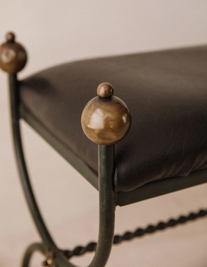 Mid-Century Wrought Iron Bench
