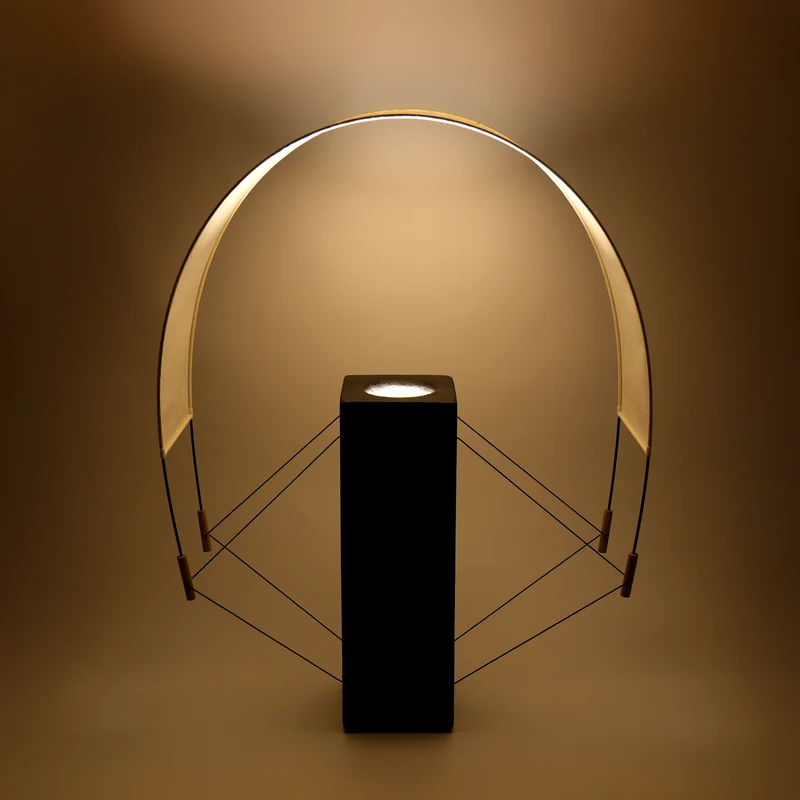 Contemporary Table Lamps in Black Terracotta - Lumia - Collection Aura