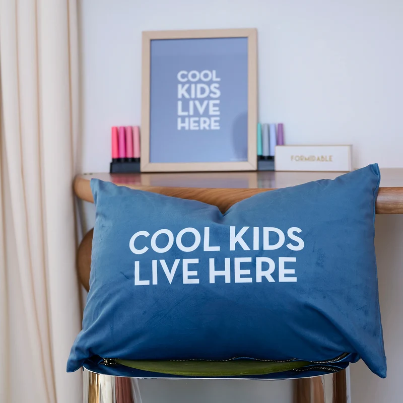 Coussin Velours Cool Kids