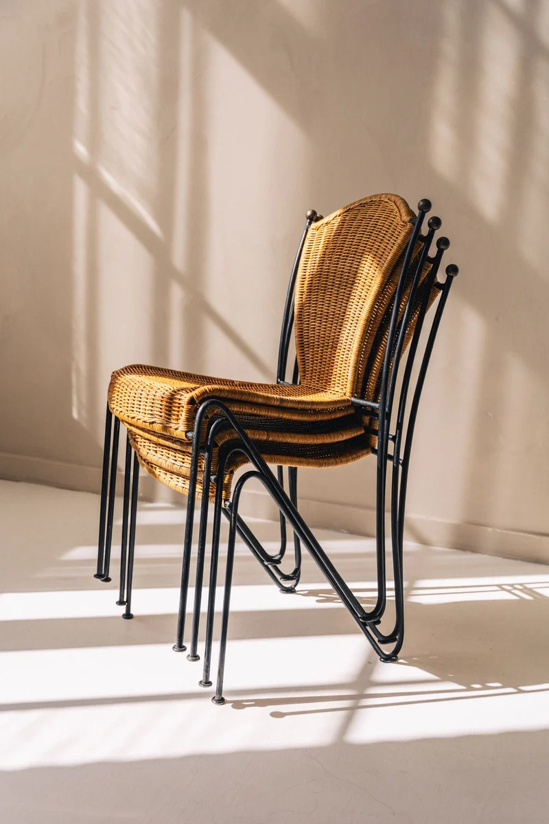 Frederic Weinberg Wicker Chairs, 1950s