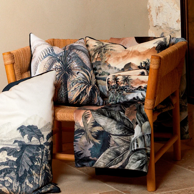 Coussin Velours Jungle Bango