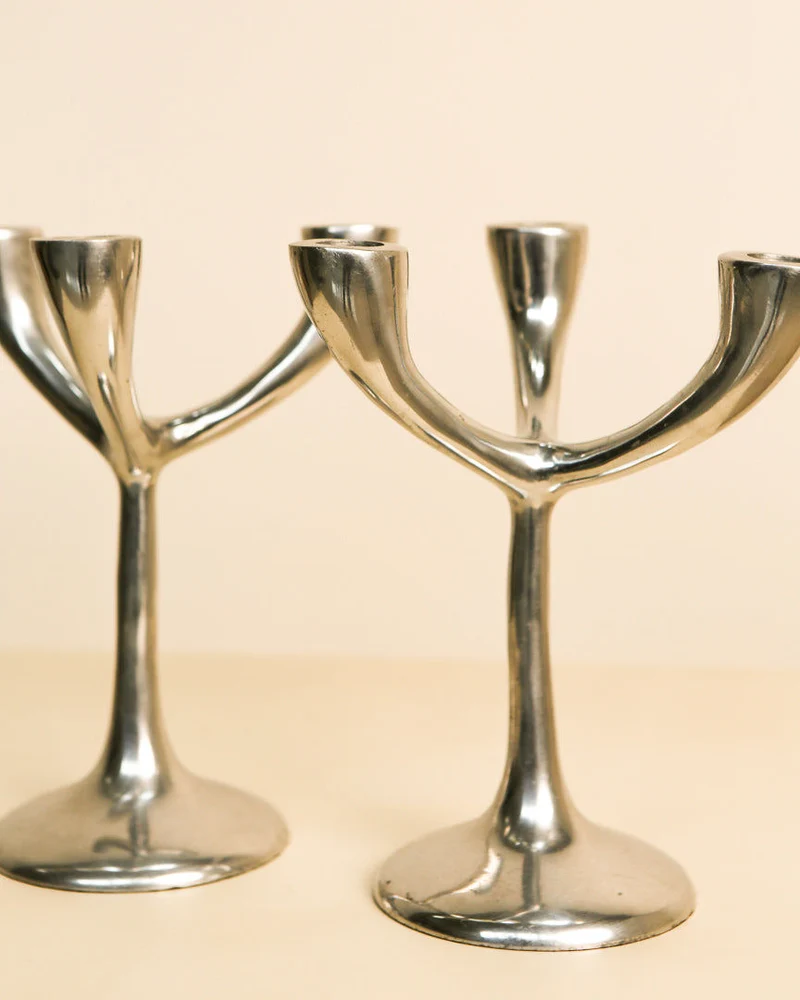 Pair of 70's Italian “Arbre” Candleholders