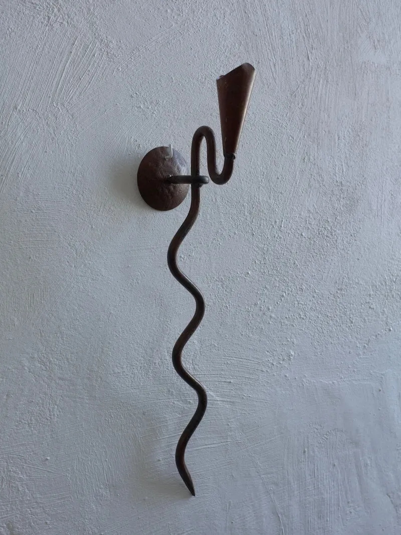 Wrought Iron Wall Candle Holder